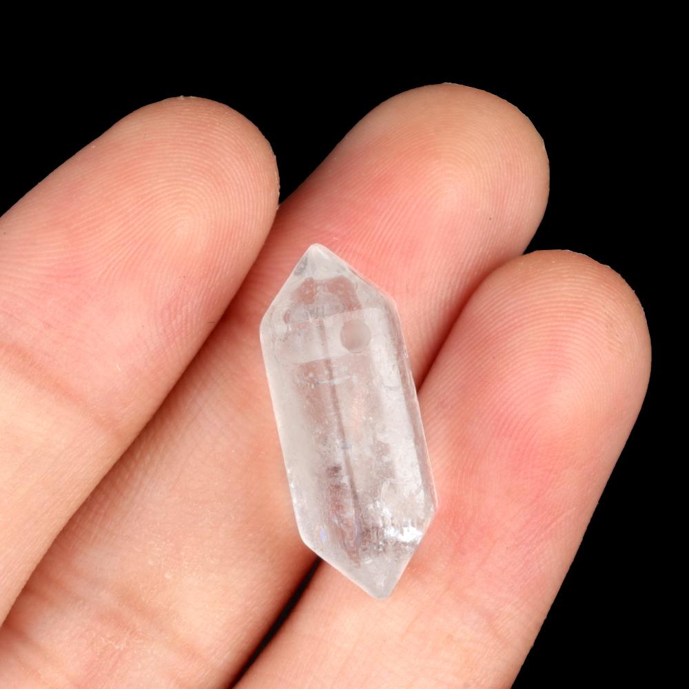 2Pcs Earrings Pendant Natural Stone Hexagonal Column Single-Hole Pendant For Jewelry Making DIY Earrings Necklace Accessory