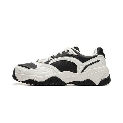 Li Ning Tianji 3 Slip Resistant, Abrasion Resistant, Lightweight Low Top Skateboard Shoes Men's Black White AGCU431-5