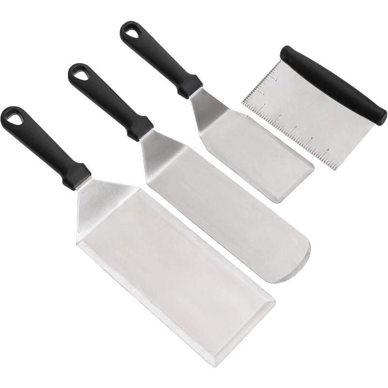 SMVP Großes quadratisches Grillspatel-Set aus Edelstahl