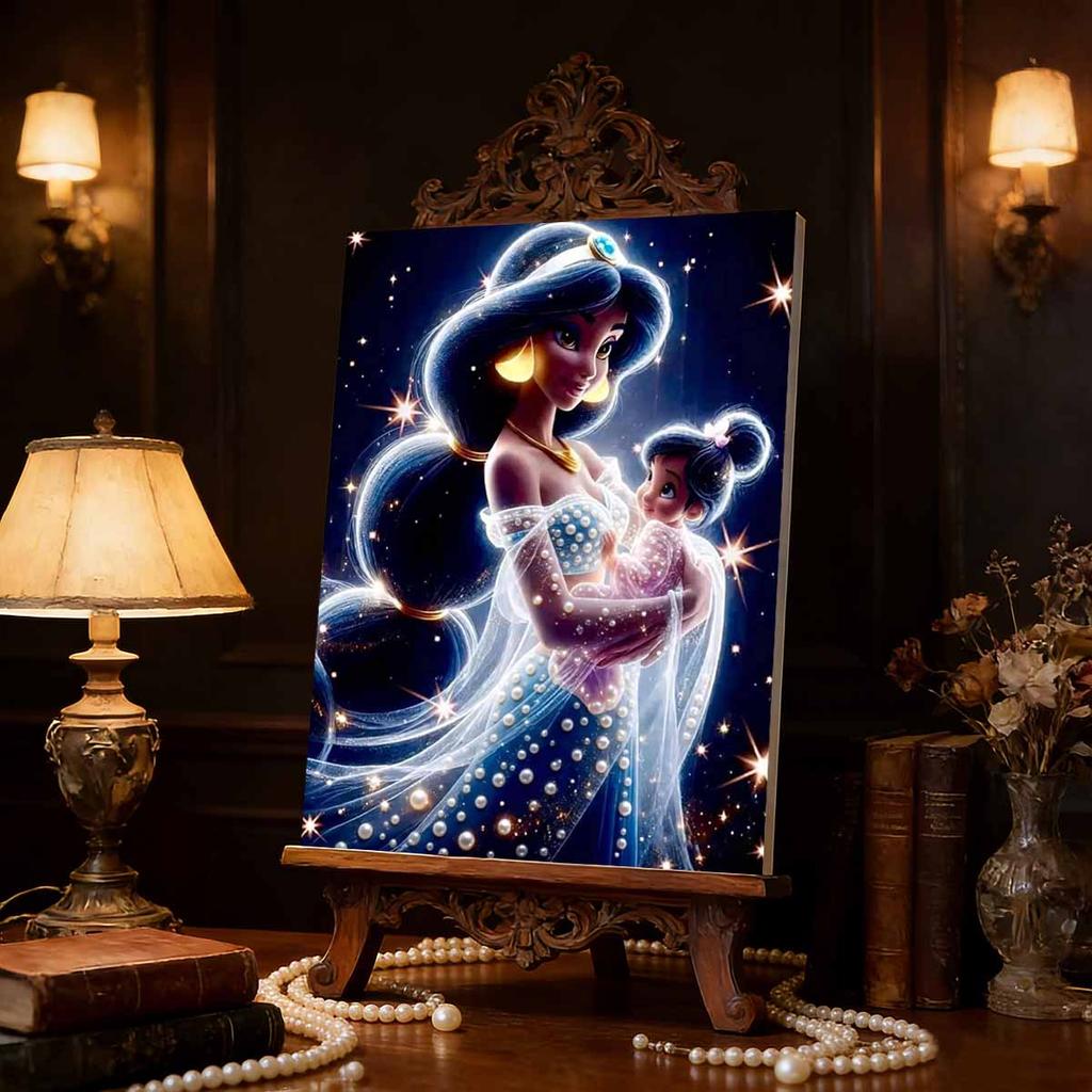 Disney Princess DIY Pearl Diamond Dot Painting Picture Art Crafts Adult Home Decoration Art Diamond Painting 35x45cm Frameless