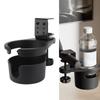 Desk Cup Holder Rotating Clip On Bottle Organizer Storage Rack for Coffee Drink Mugs Water Bottles