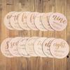 12/14Pcs Single/Double Sided Milestone Discs Baby Growth Announcement Cards  Newborn