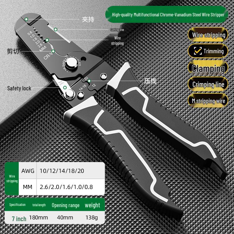 Multi-Functional Electrician Wire Stripper & Cutter Tool