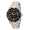 Mathy Vintage Automatic Two Tone Stainless Steel Black Dial H901ATBN 100M Men's Watch