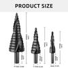 Spirals Grooved Peeling Drill with Round Shank, Sheet Metal Drill Bit, Step Drill for Metal, Taper Drill Diameter 4-32mm