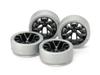 Tamiya Mini 4WD Special Edition Hard Tires Carbon Fiber Reinforced Wheels 95412 Low-Profile (Silver) & (Y-Spoke)
