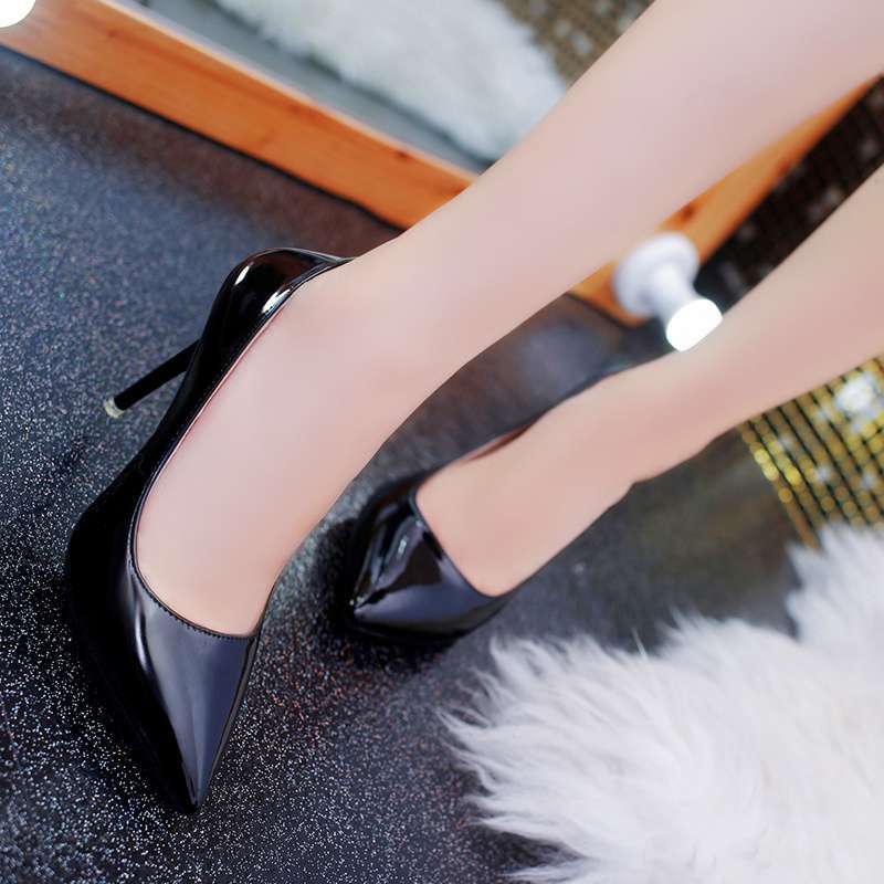 High heels women's single shoes stiletto pointed low heels women's shoes white work shoes red wedding shoes bridesmaid shoes princess shoes