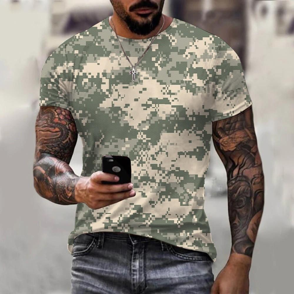 3D Camouflage T-shirt for Men and Women Outdoor Fashion Short Sleeve