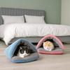 Comfortable Semi-Enclosed Cat Sleeping Bag Slipper Shape Soft Hamster Cotton Nest Warm Large Capacity Cozy Pet Bed Pet Shop