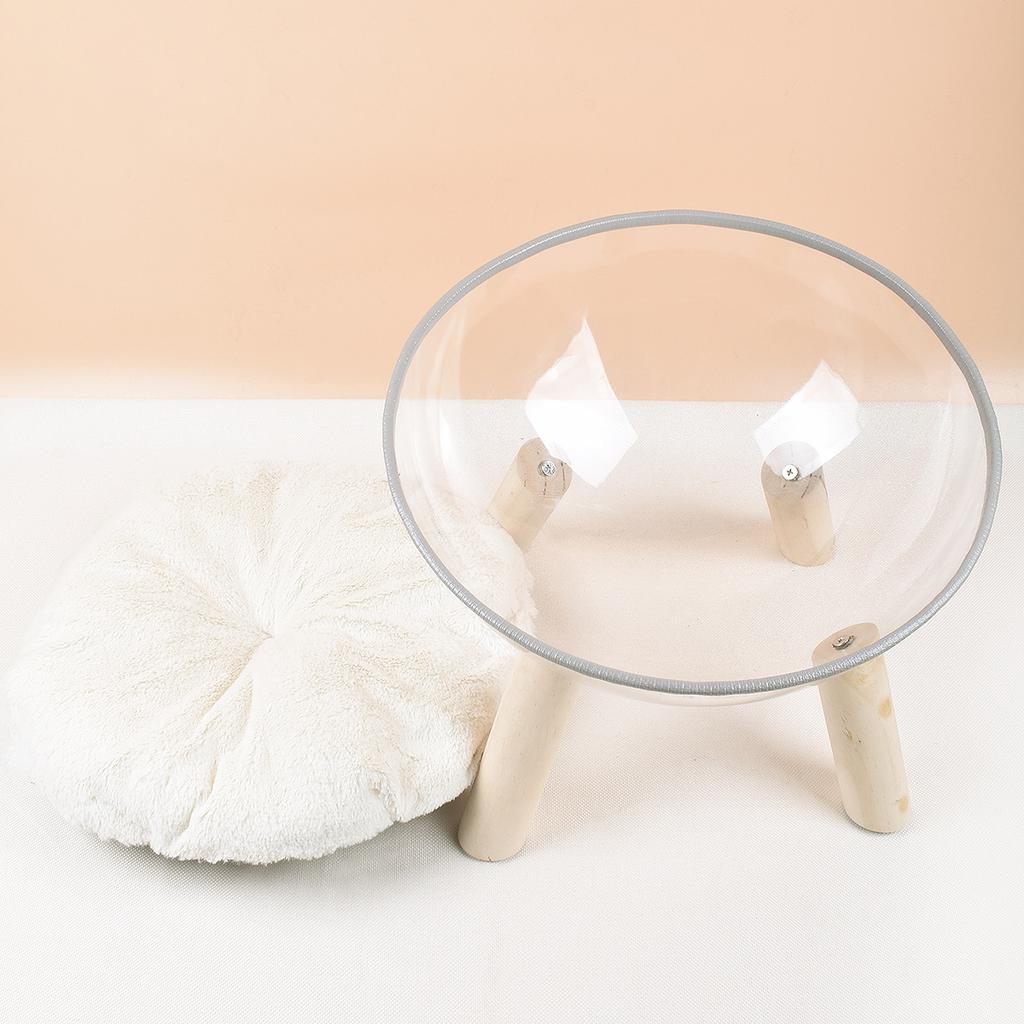 Cat transparent space capsule cat nest Cat climbing frame solid wood PET Cat house Spherical wooden cat maternity room for all s