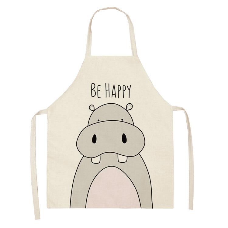 Kitchen Apron Animal Print Apron Lion Moose Bear Fox Aprons Women Sleeveless Cycling Bibs Kids Apron Home Bibs