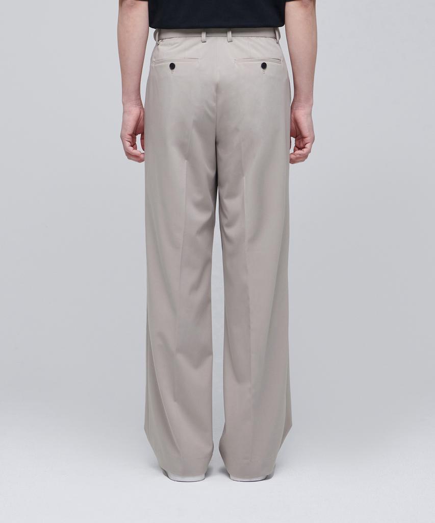 Musinsa Standard [Cooltandard] Real Wide Hidden Elastic Waist Slacks [Light Beige]