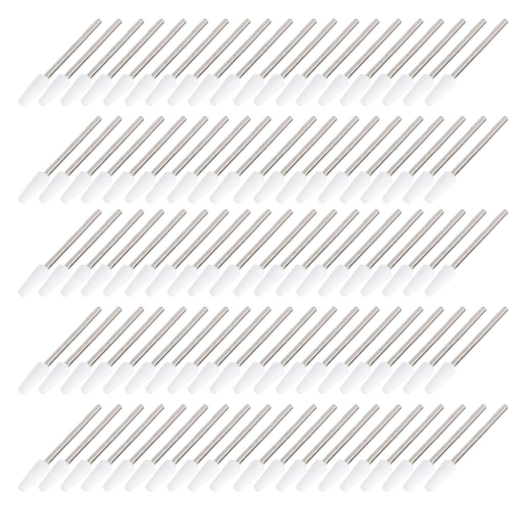 100 Pcs Tapered Barrel Nail Drill Bit Quartz Tungsten Steel Professional Cuticle Clean Drill Bit with Storage Box