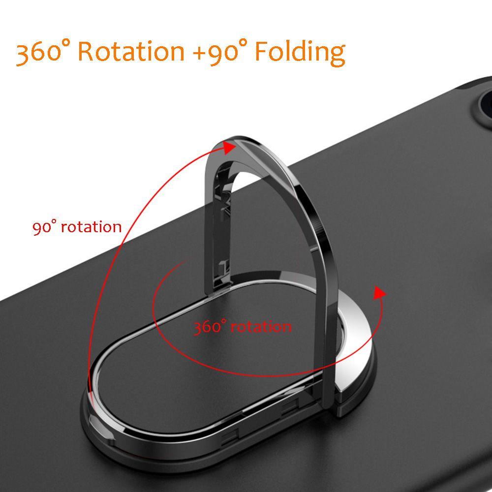 Magnetic Anti-fall Vehicle-Mounted Ring Stand 360° Rotation Phone Holder Mobile Phone Accessories