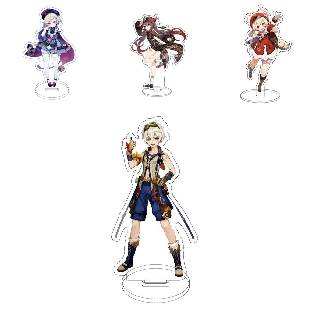 Genshin Impact Barbatos Keqing Barbara Hutao Acrylic Figure Stand Ideal For Decor