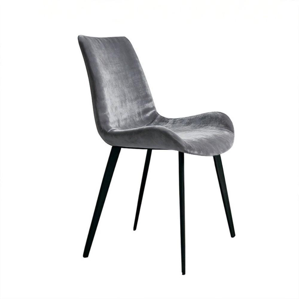 Velvet Dining Room Chair Covers Full Coverage Curved Back Short Back Cover Dust-proof Thickened Seat Cover Office Setting