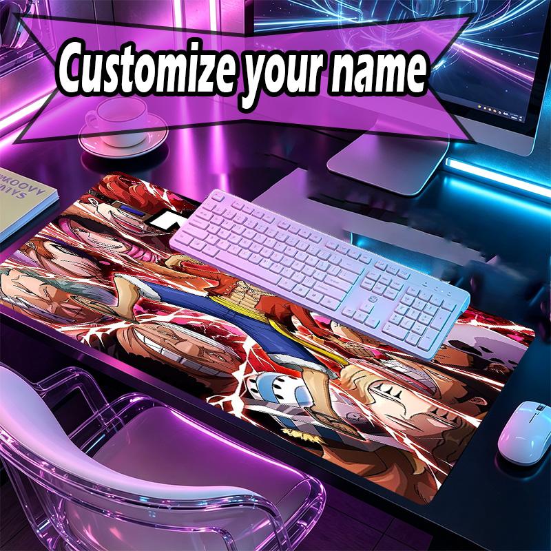 Custom Name Personalized Anime Pattern Mousepad, Laptop PC Desk Mat, Decorative Desk Mat for Home Keyboard Pad Gift