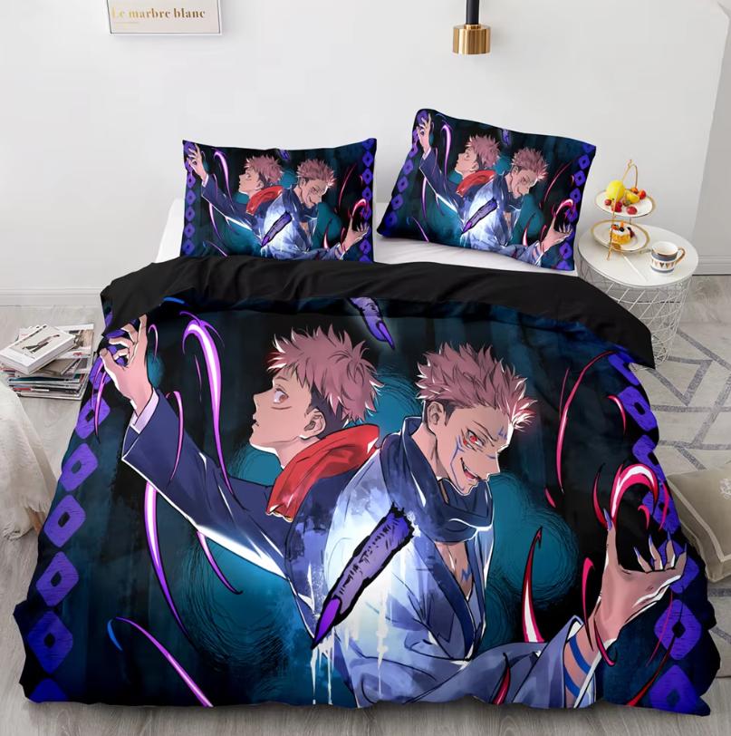 3D Anime Jujutsu Kaisen Satoru Gojo Christmas Gift King Twin Double Child Bedding Set Microfiber or Polyester Duvet Cover Set