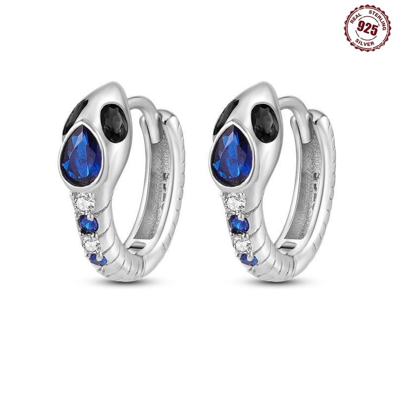 

MISEFF Real 925 Silver Pave U Shape Heart Star Earring Hoop Earrings for Jewelry Wedding Engagement Birthday Gift