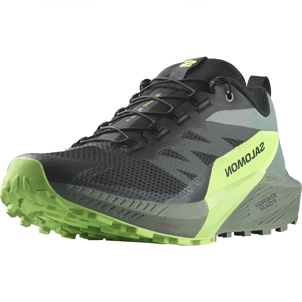 Salomon Trail Running SENSE RIDE 5 L47311100 Gecko cm Men's Black/Laurel Wreath/Green 27.5