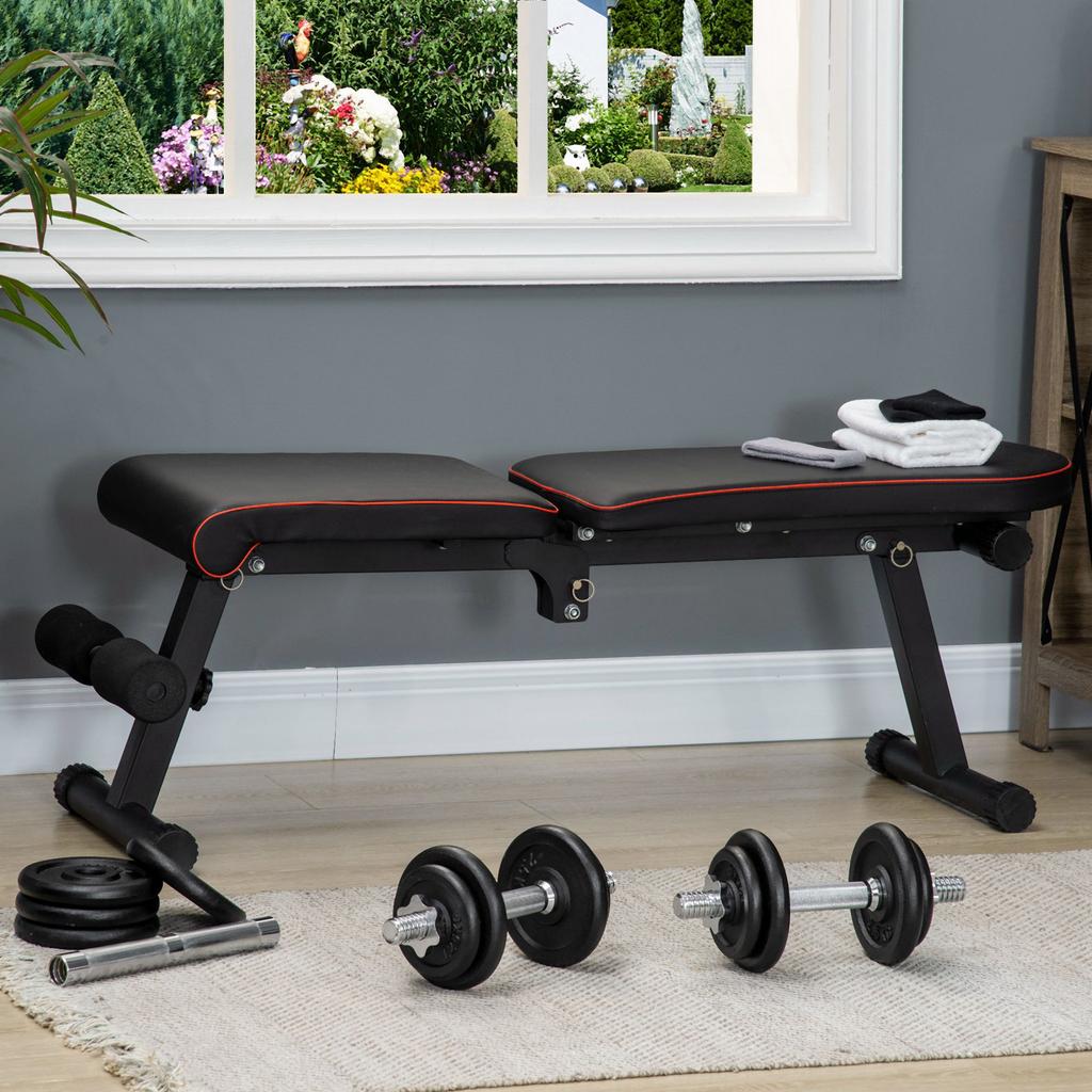Dumbbell Barbell 2 In 1 20 Kg 8 Weight Plates Rustproof Iron Black 95 X 16 X 16 Hcm