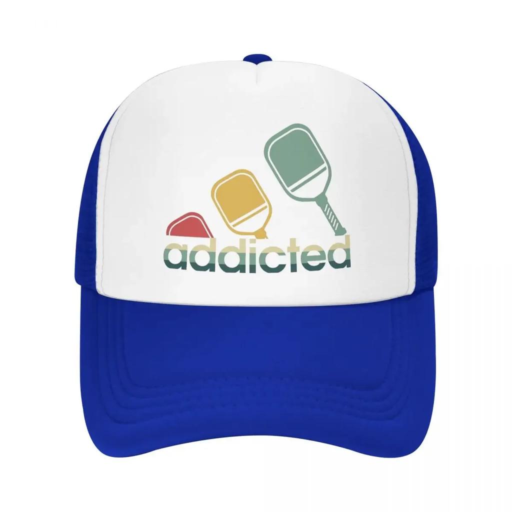 Addicted To Pickleball Sports Mesh Golf Hat Caps Outfits for Women Unisex Adjustable Baseball Cap Mesh-Back Cooling Breathable Caps