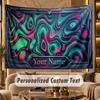 Abstract Geometric (211) Theme Personalized Tapestry Custom Name Text Wall Hanging Tapestry Home Background Decoration
