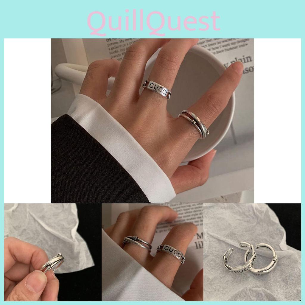 Vintage Inspired Adjustable Open Finger Ring For Women With Unique Geometric Design