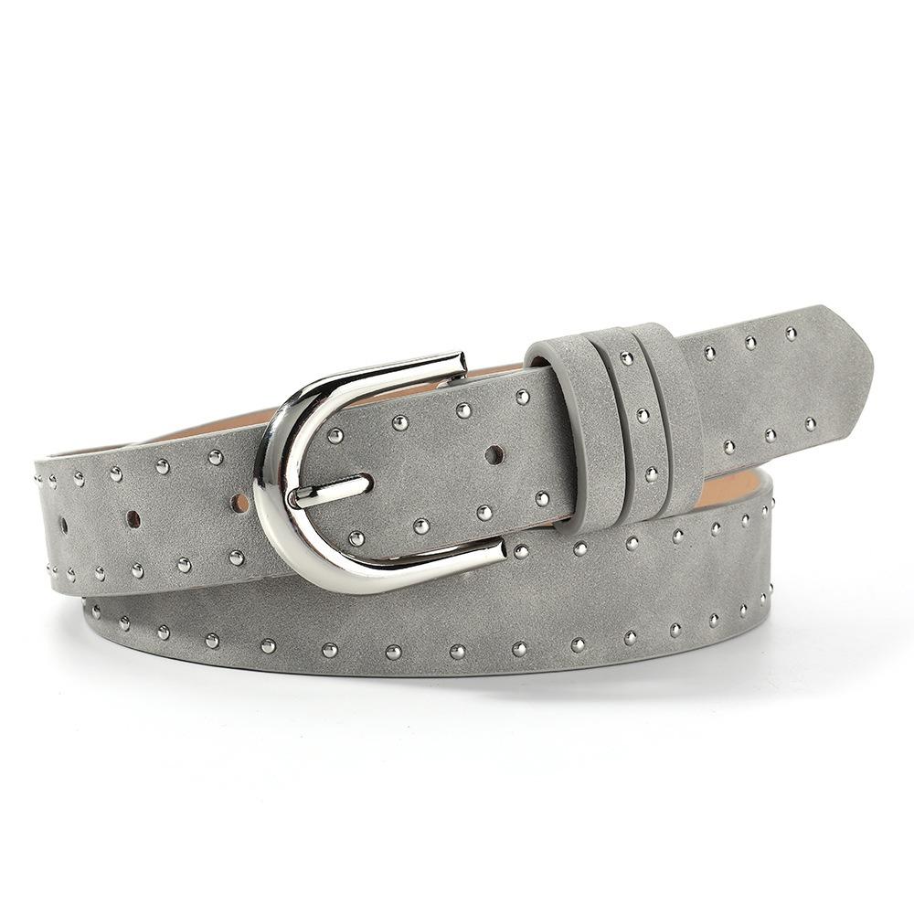 Metal Pin Buckle Waistband PU Leather Men Belt Trend Y2K Belt  Unisex