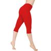 Womens Low Waist Yoga 34 Capri Pants Fitness Sports Gym Basic Leggings Shorts