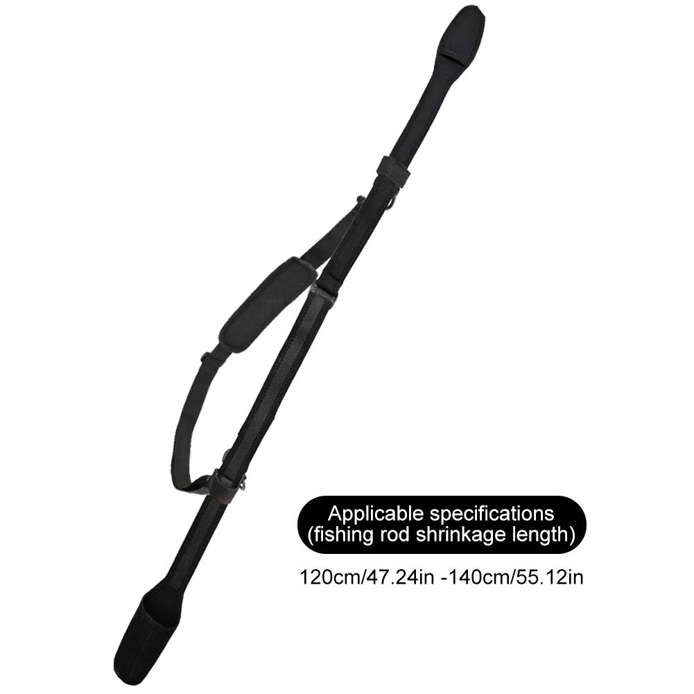 Fishing Rod Carry Strap Adjustable Fishing Rod Protective Bags Portable Wear-resistant Fastener Tie Fishing Accessories