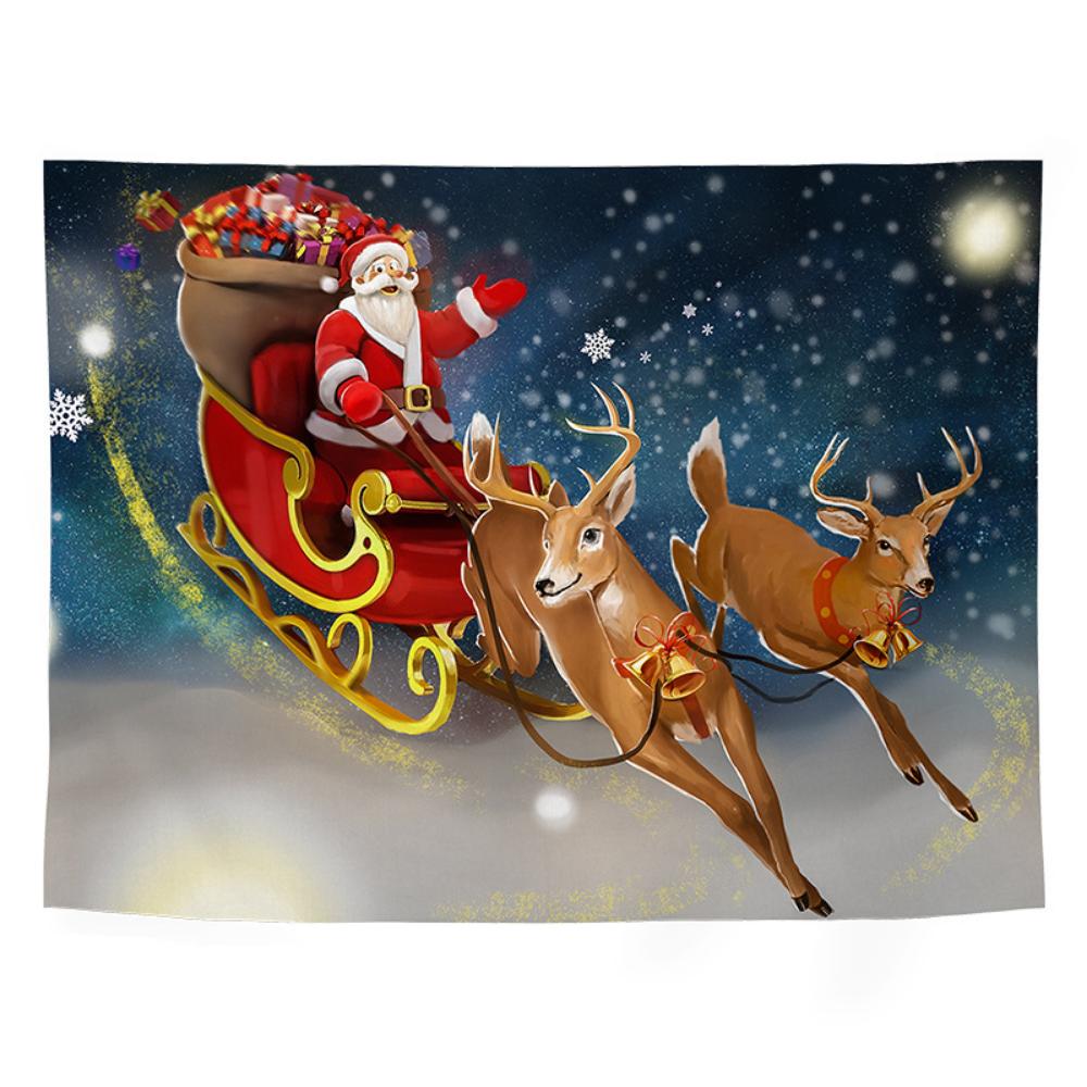 Christmas Tapestry, Christmas Decoration, Background Decoration, Living Room Decoration, Painting, Santa Claus Hanging Cloth