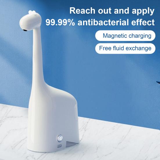 Dávkovač mýdla Chytré indikátory Bezdotykový design žirafy 15sekundový časovač pro návyk na mytí rukou Plnitelný dávkovač mýdla na desku