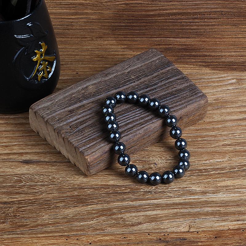 Fashion Magnetic Hematite Beads Bracelet Men Nature 4-20mm Reiki Healing Energy Stone Bracelets for Women Protect Health Jewelry