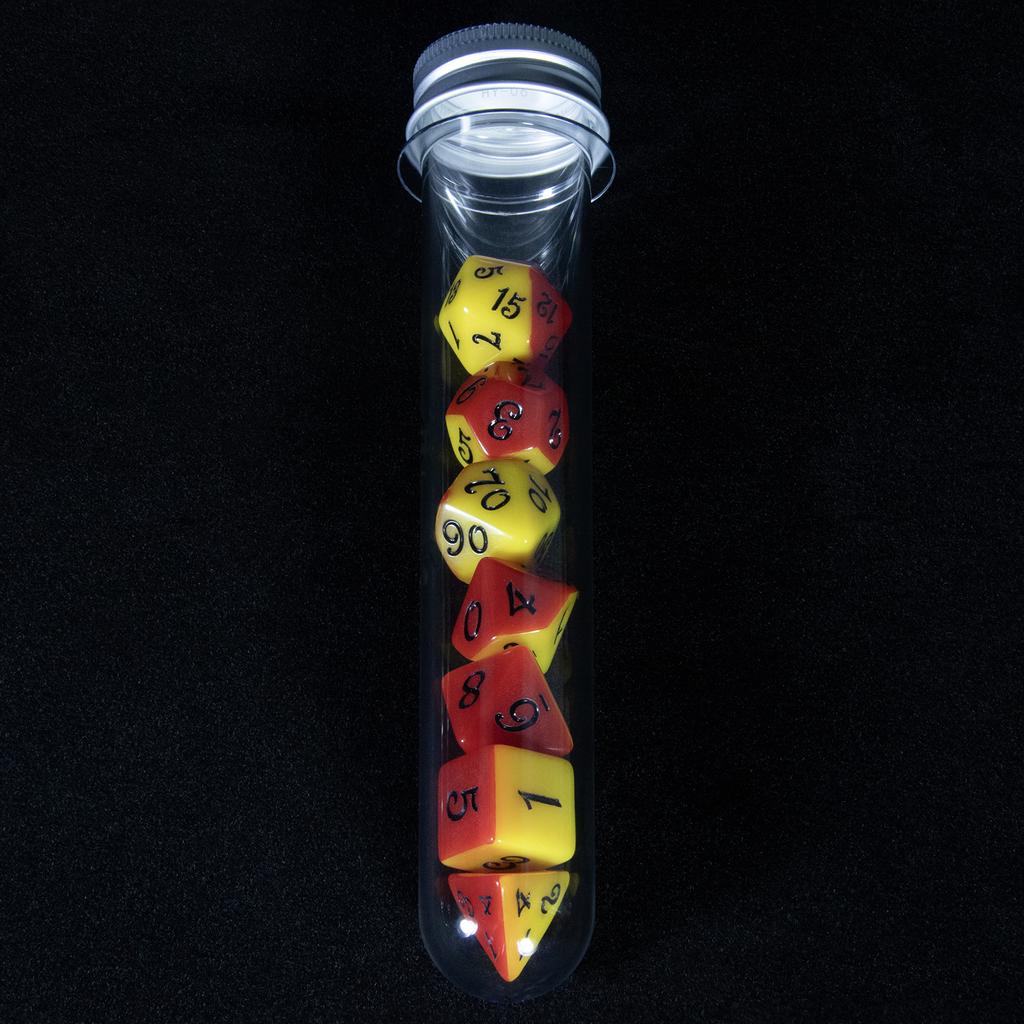 Splic Colors DND Dice 7pcs Polyhedral Game Dice with Tube for DND RPG Game Table Game