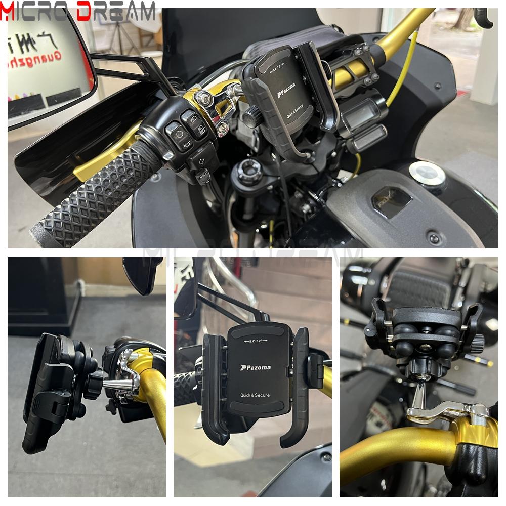 For Harley Road Glide FLTRX Limited FLTRK Special FLTRXS Ultra FLTRU Motorcycle Phone Holder Bracket Shock Absorpt Phone Stand