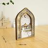 EID Wooden Pendant with LED Light Ornament Islamic Festival Supplies DIY Craft Perfect for Ramazan Home Party Decoration
