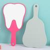 Large Handheld Tooth-Shaped Dental Mirror - High-Definition, Portable, Multi-Color