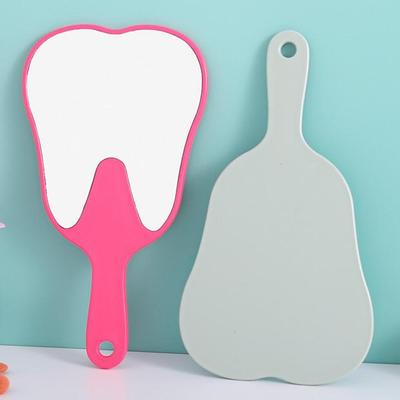 Grand miroir dentaire portatif en forme de dent - Haute définition, portable, multicolore