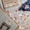50 Literary Handbook Materials Flowers and Letters Sticker Pack Creative DIY Greeting Cards Water Cup Available for Wholesale