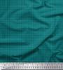 Soimoi Green Japan Crepe Satin Fabric Flower Geometric Print Fabric by the Metre 42 Inch