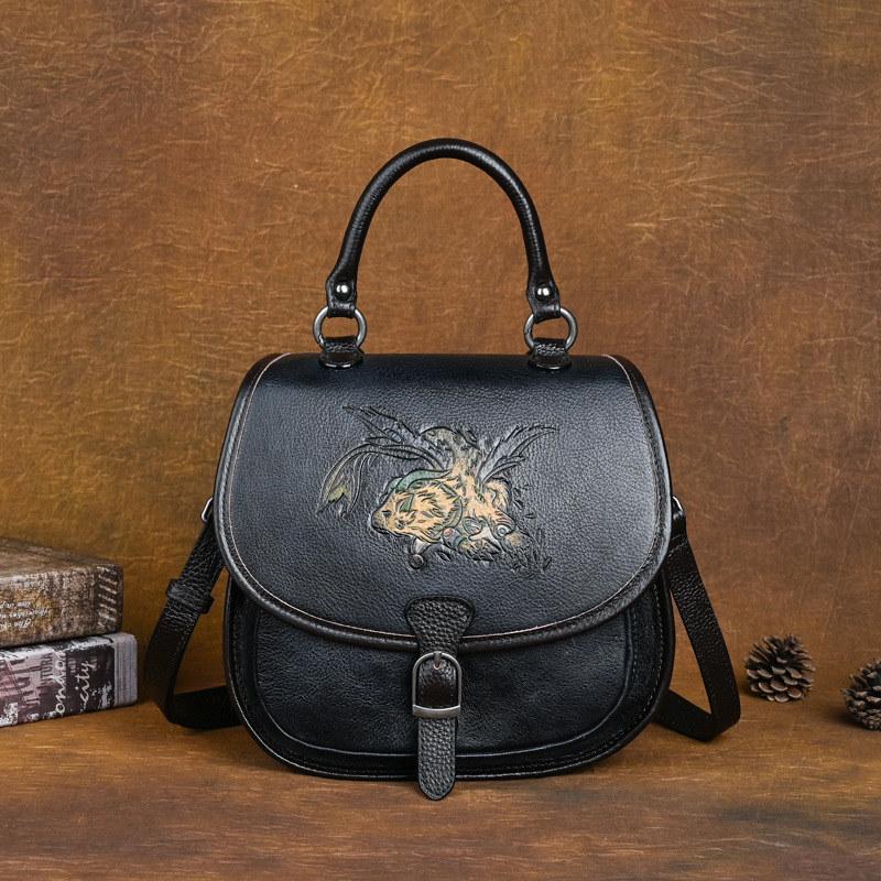 Vintage Design Women Mini Backpacks Genuine Leather Shoulder Bags for Ladies Brand Fashion Handbags Crossbody Bags GZW