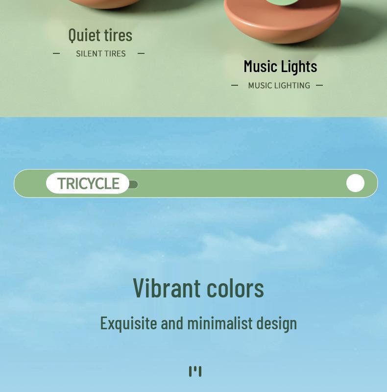 Kid's Music-Enabled Tricycle and Glider Stroller