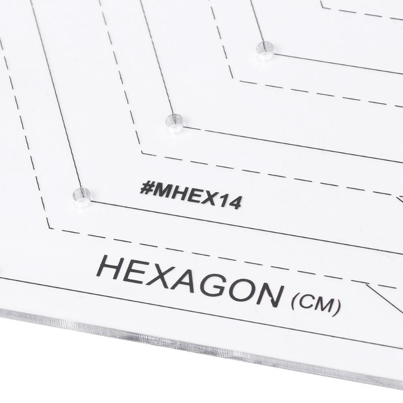 Sześciokątna linijka do pikowania Patchwork Plastikowy szablon Narzędzia do szycia DIY Przydatne