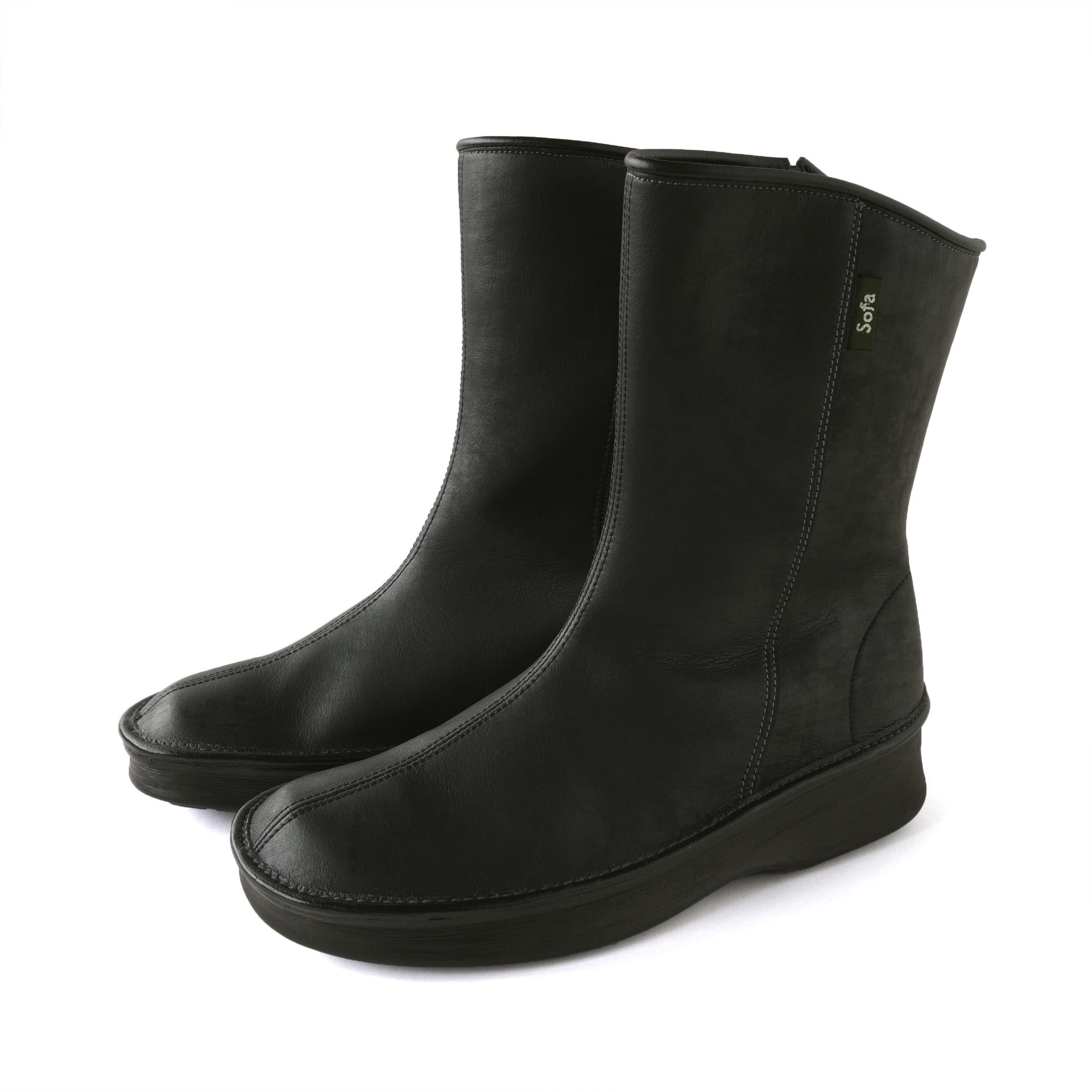 

Belle & Sofa Pecos Boots, Short/Mid-Length, Made in Japan, STEDY, Size 23.5 cm, 3E, Vintage Black