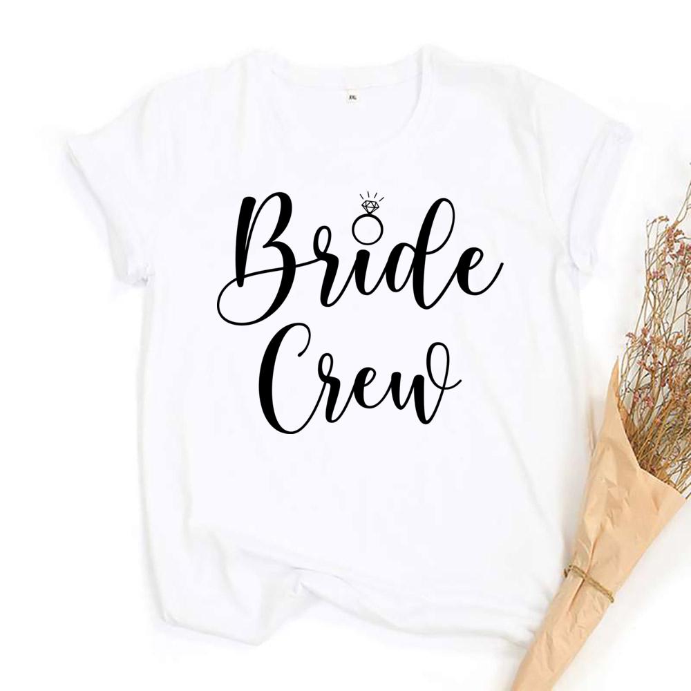 Bachelorette Party Shirt Woman's JGA T-Shirt Bride Crew Team Bride Tee Wedding Gift for Brides Engagement Aesthetic Clothes