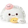 Ditucu Cute Dumpling Plush Pillow Mommy 14 Inch with 3 Littles 4 Inch Family Food Shaped Stuffed Animals Plushies Toys Gifts for Kids
