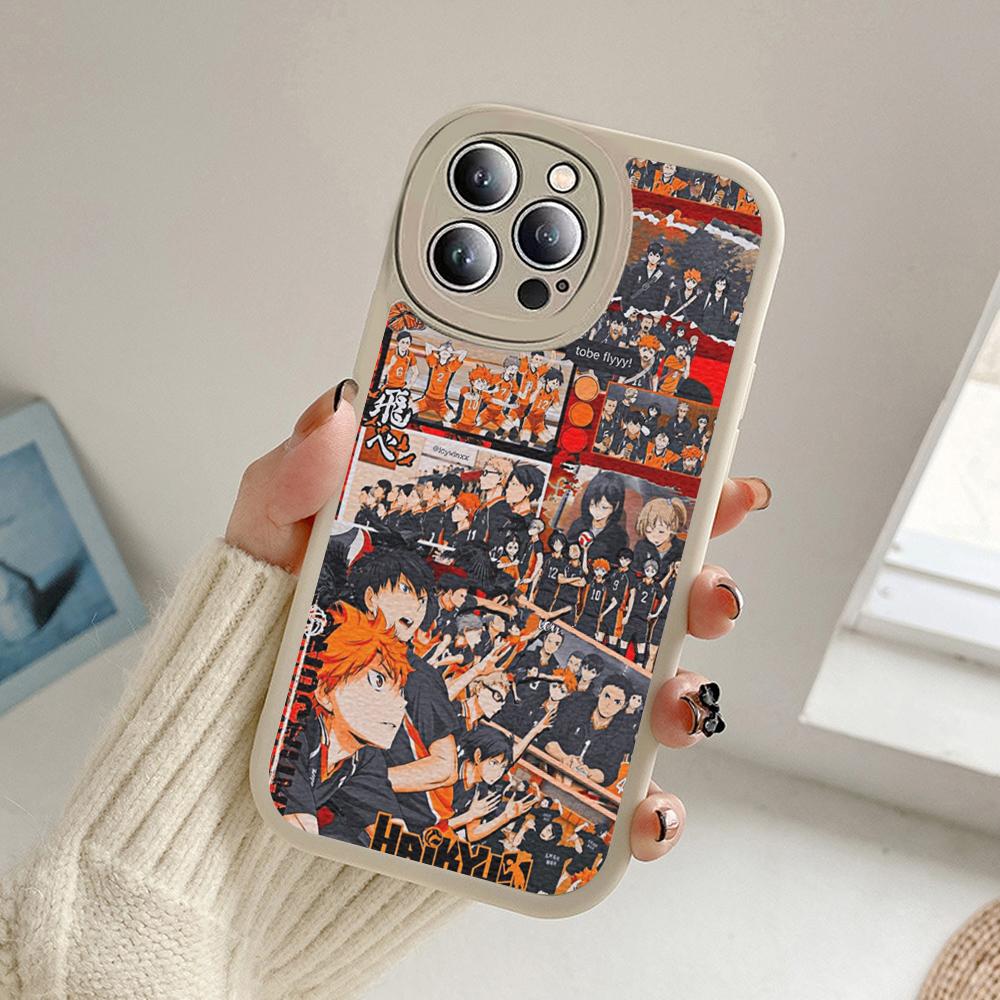 Volleyball Haikyuu Anime Phone Case for Iphone 14 13 11 12 Pro MAX 13 12 MiNi 7 8plus 14 13 11 PRO X XS 12 11 XR Lambskin Covers