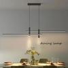 Intelligent Remote Control LED Long Pendant Light, Living Room Dining Room, 3-color Light, Home Decoration Indoor Lighting