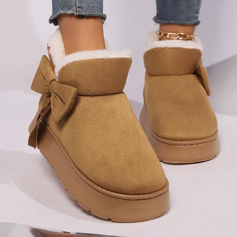New Cotton Slippers: Fashionable Autumn/Winter Cotton Slippers for Men and Women with Bow Detail Indoor/Outdoor Oversized Warm Shoes